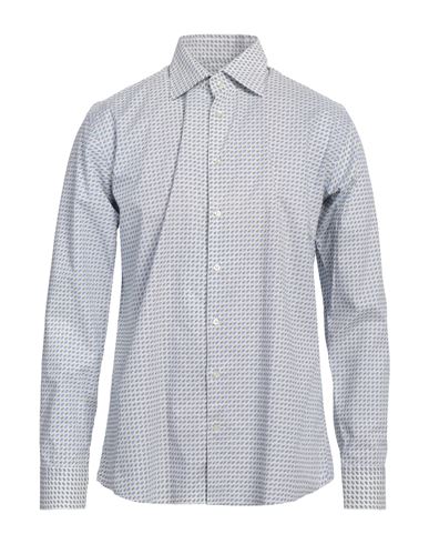 Etro Man Shirt Sky Blue Size 18 Cotton In Blue