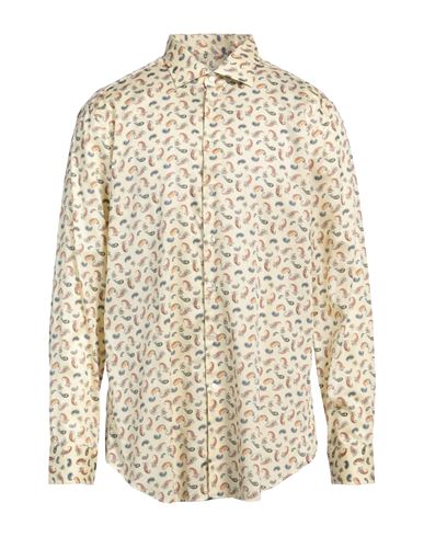 Etro Man Shirt Pastel Yellow Size 19 Cotton In Yellow
