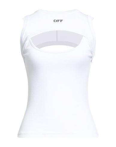 Off-white Woman Top White Size 4 Cotton, Elastane
