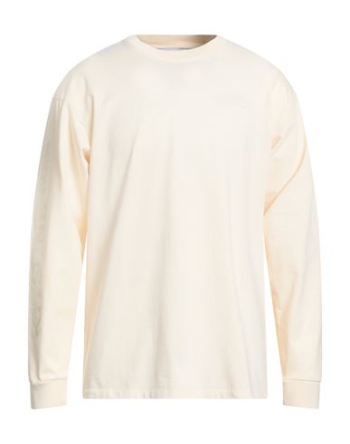 Maison Kitsuné Man Sweatshirt Beige Size S Cotton In Gray