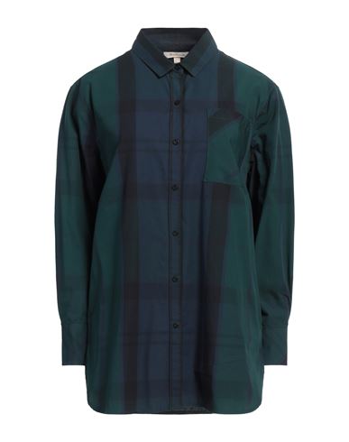 Barbour Woman Shirt Dark Green Size 6 Cotton In Green