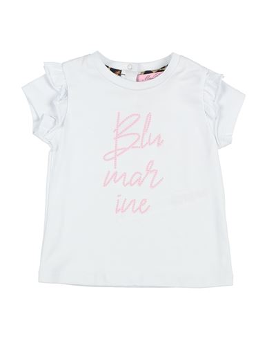 Miss Blumarine Newborn Girl T-shirt White Size 3 Cotton, Elastane In White