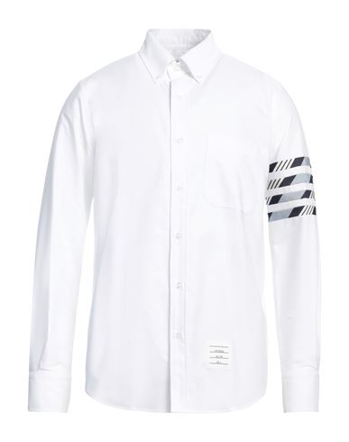 Shop Thom Browne Man Shirt White Size 3 Cotton, Silk