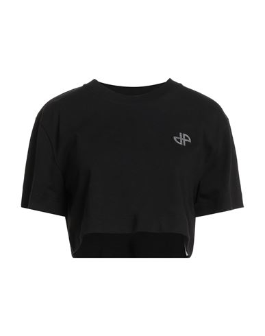 Patou Woman T-shirt Black Size M Cotton, Glass