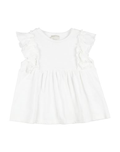 Lalalù Toddler Girl Top White Size 5 Cotton In White
