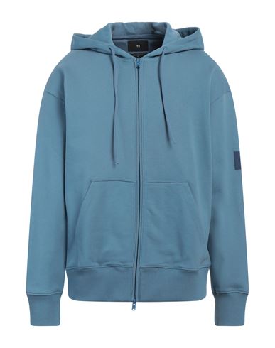 Y-3 Man Sweatshirt Pastel Blue Size M Organic Cotton, Elastane In Blue
