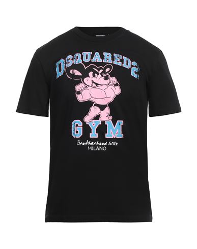 Dsquared2 Graphic-print Cotton T-shirt In Black
