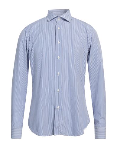 Alex Doriani Man Shirt Blue Size 17 ½ Cotton In Blue