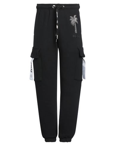 M.c.u Marco Cassese Union M. C.u. Marco Cassese Union Man Pants Black Size L Cotton, Swarovski Crystal In Black
