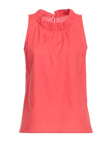Camicettasnob Woman Top Tomato Red Size 10 Cotton In Tomato Red