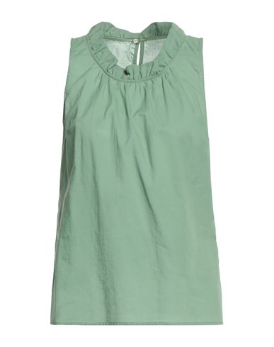 Camicettasnob Woman Top Green Size 10 Cotton In Green