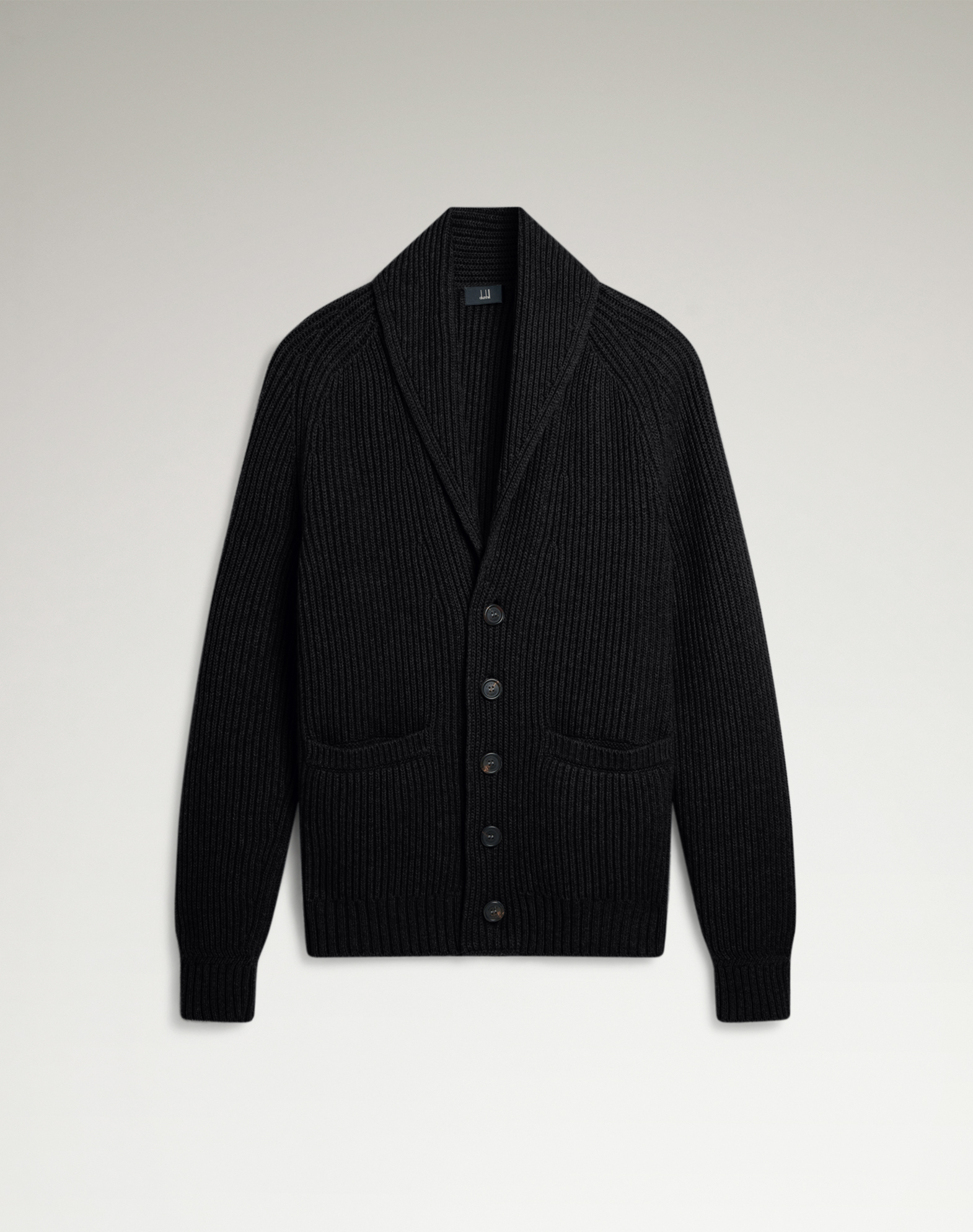 DUNHILL COTTON CASHMERE SHAWL COLLAR CARDIGAN