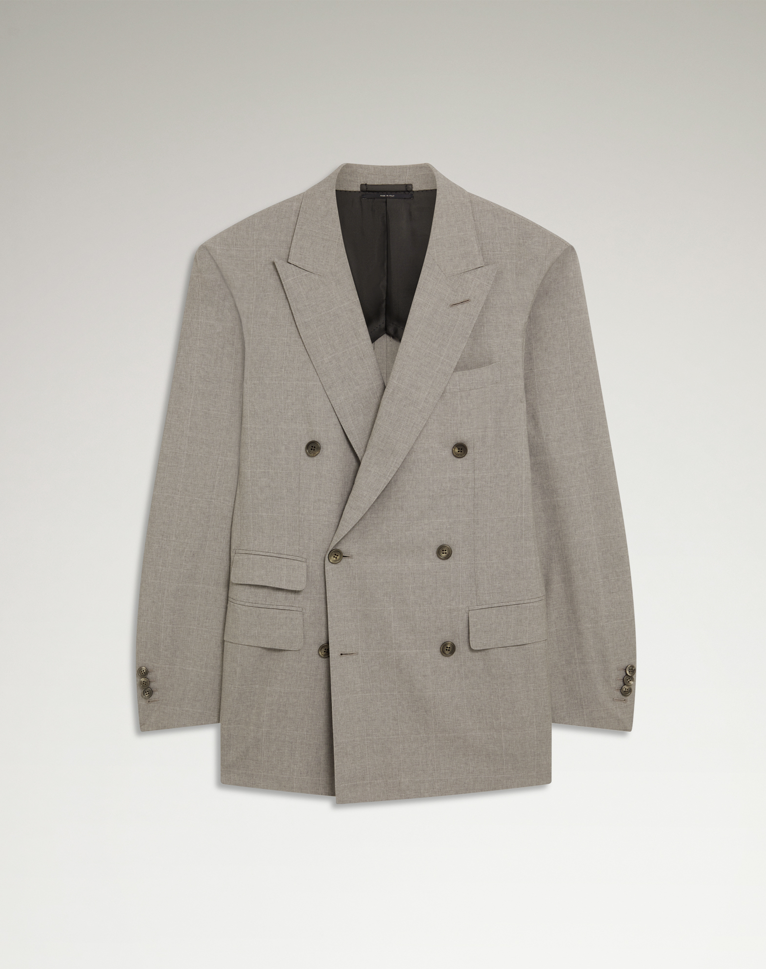 DUNHILL BOURDON TROPICAL WOOL AND CASHMERE DOUBLE BREASTED JACKET