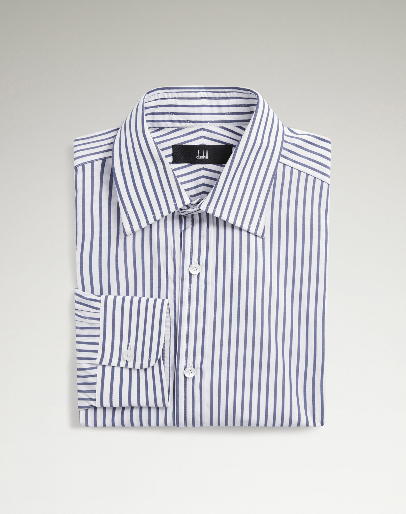 DUNHILL COTTON BENGAL STRIPE POINT COLLAR SHIRT