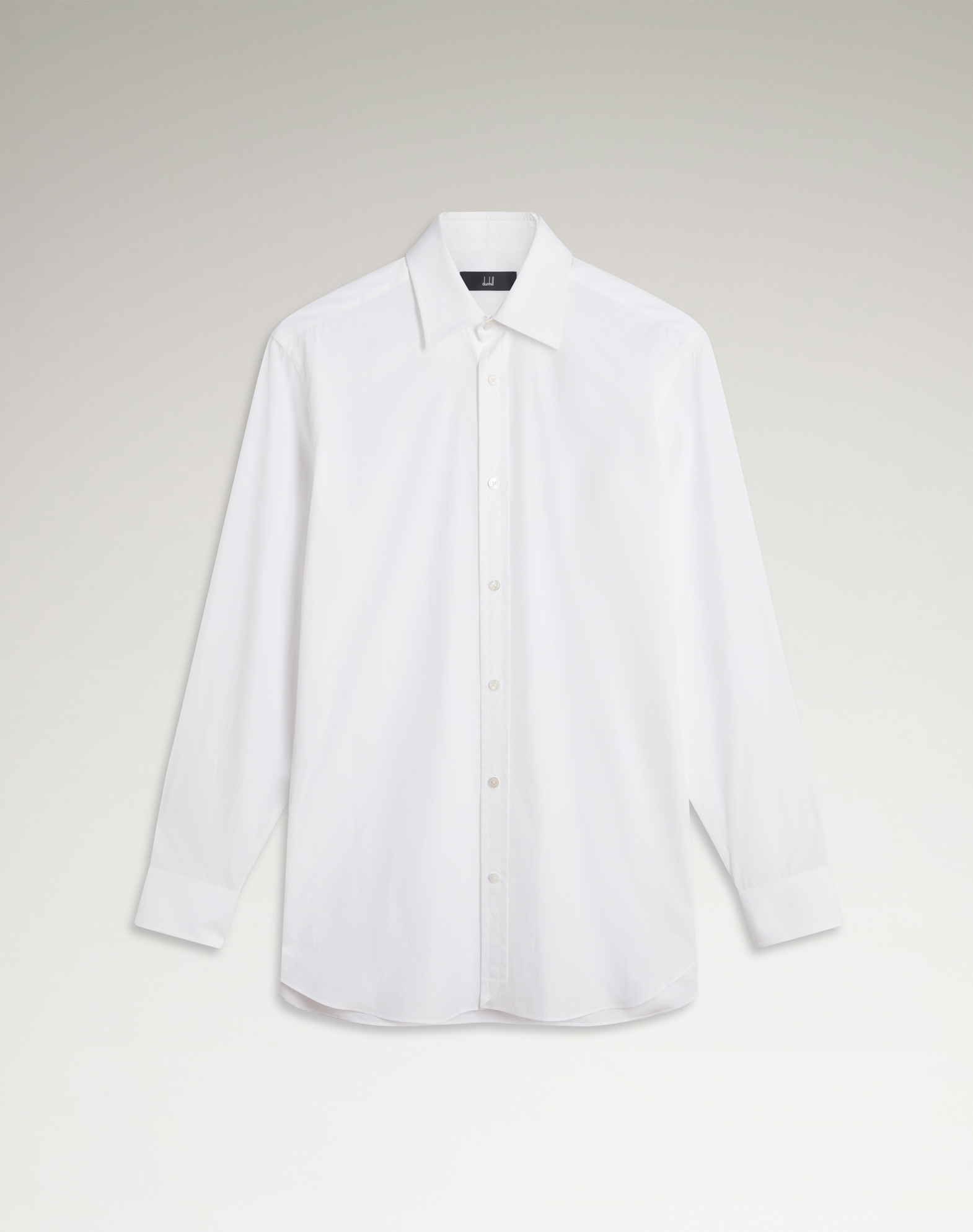 DUNHILL COTTON POPLIN POINT COLLAR SHIRT