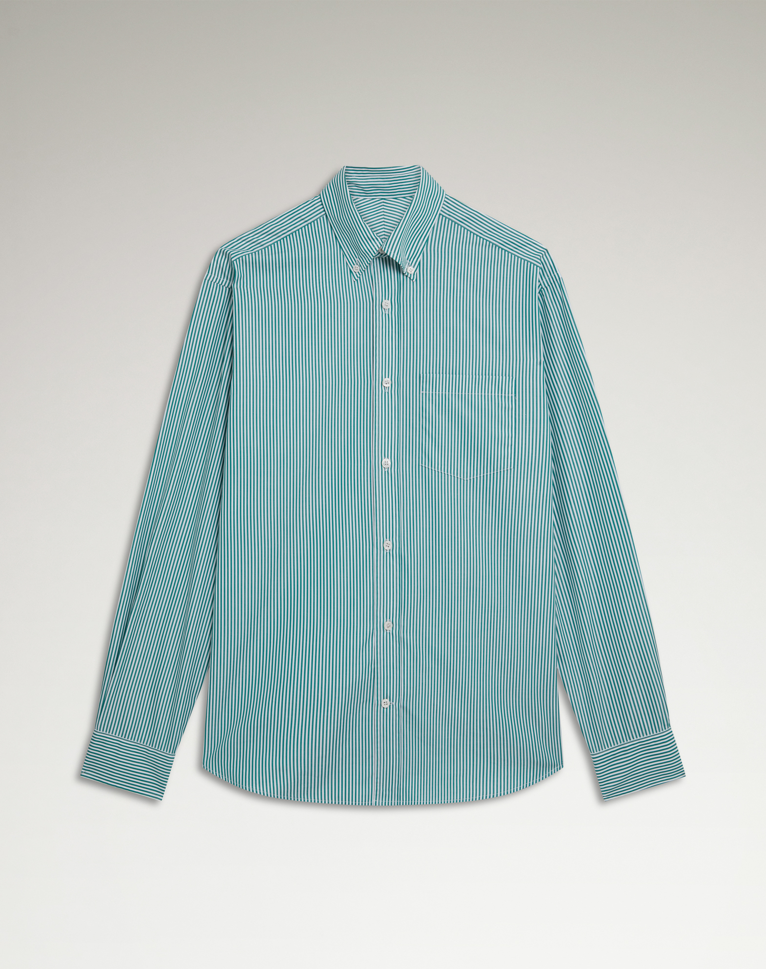 DUNHILL COTTON BENGAL STRIPE BUTTON DOWN SHIRT 