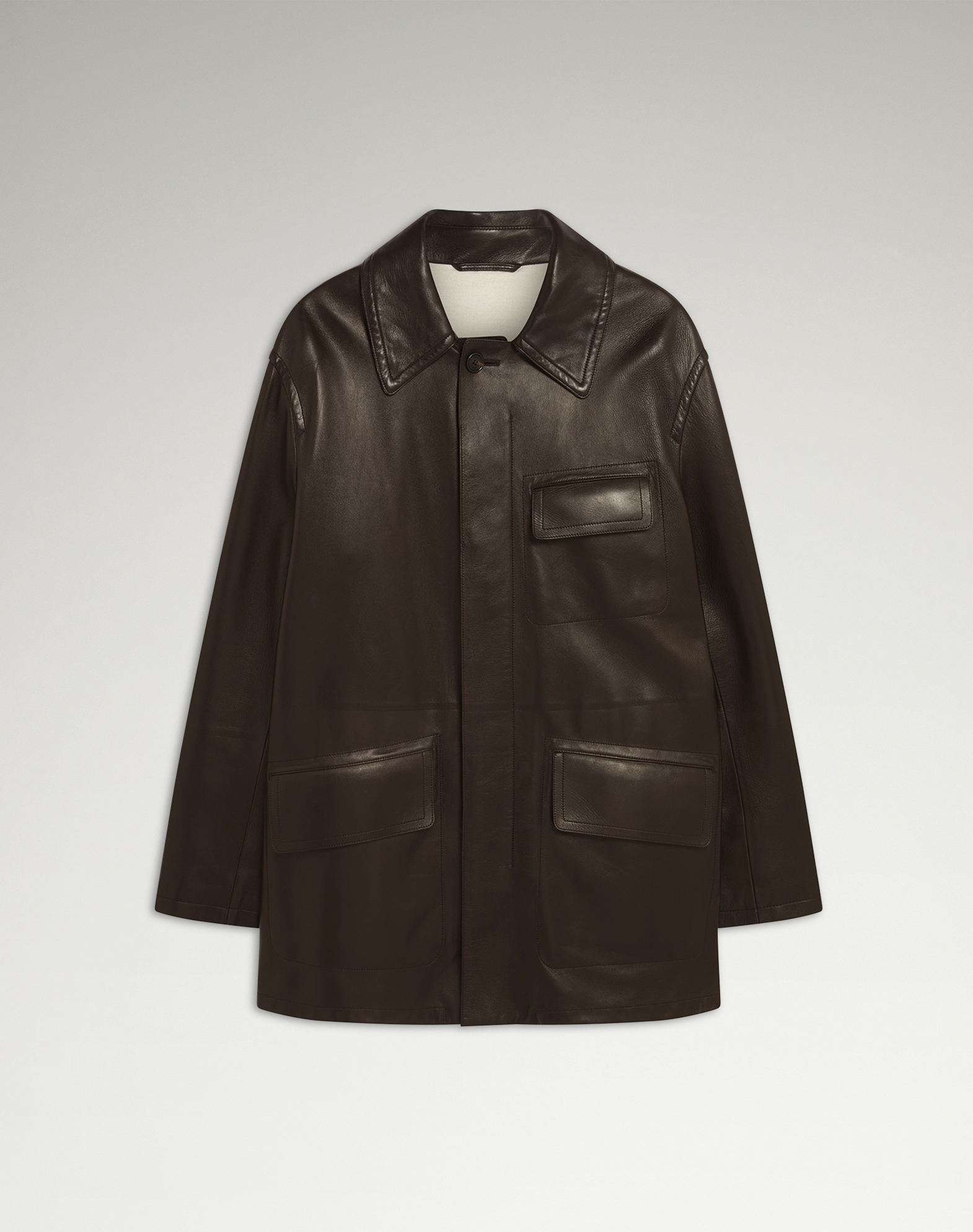 DUNHILL LEATHER CAR COAT