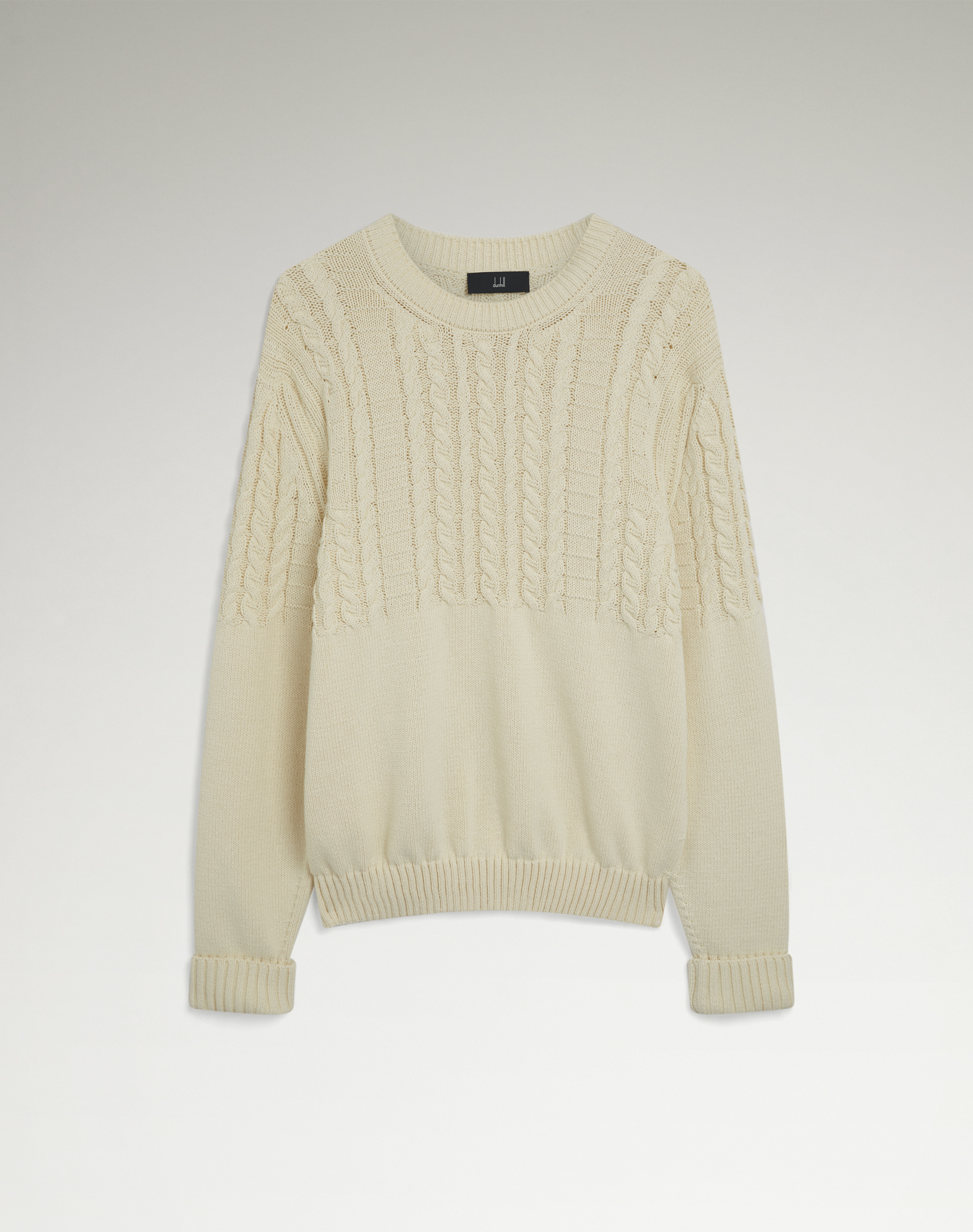 DUNHILL COTTON GUERNSEY CABLE JUMPER