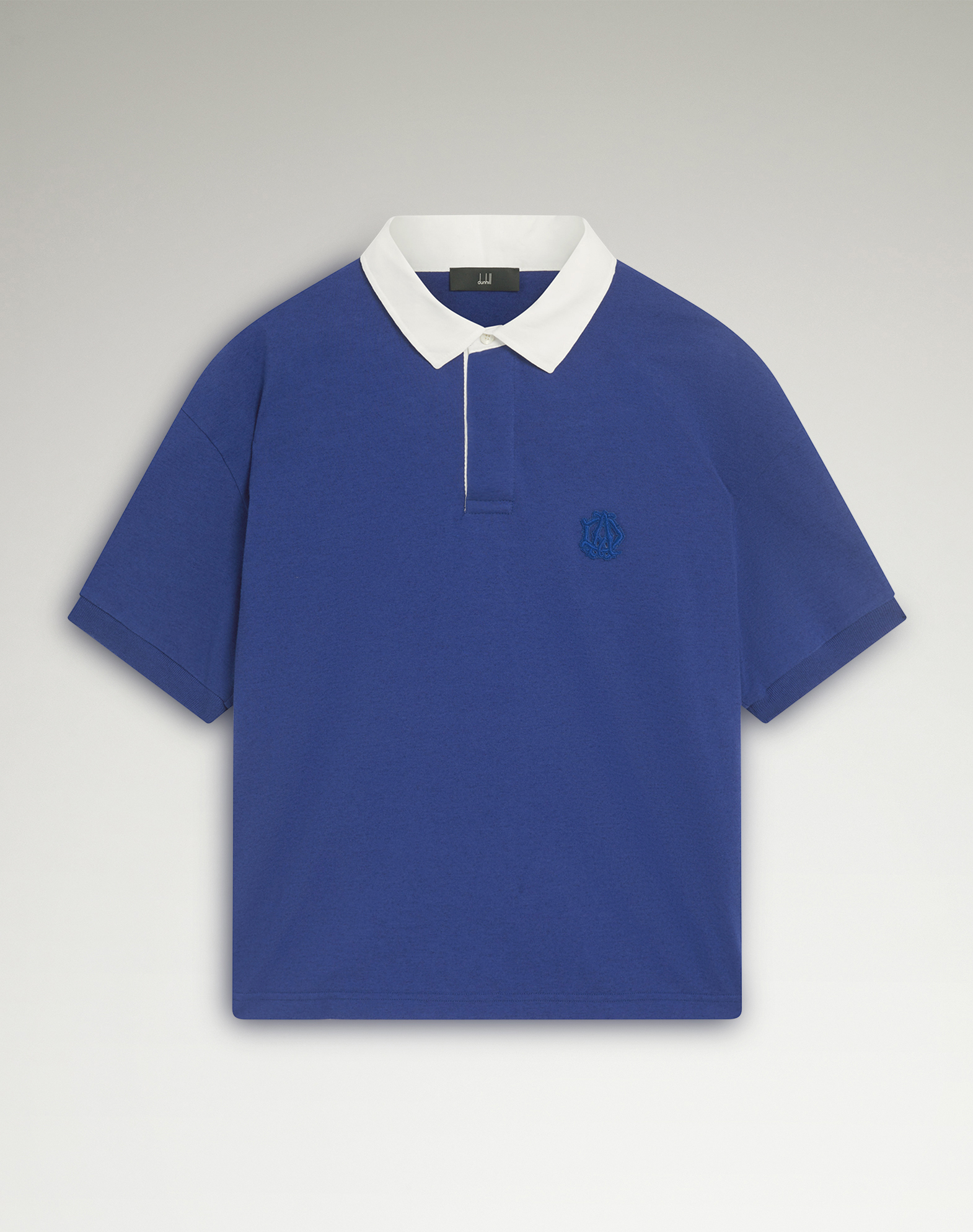 DUNHILL COTTON CASHMERE SHORT SLEEVE RUGBY POLO