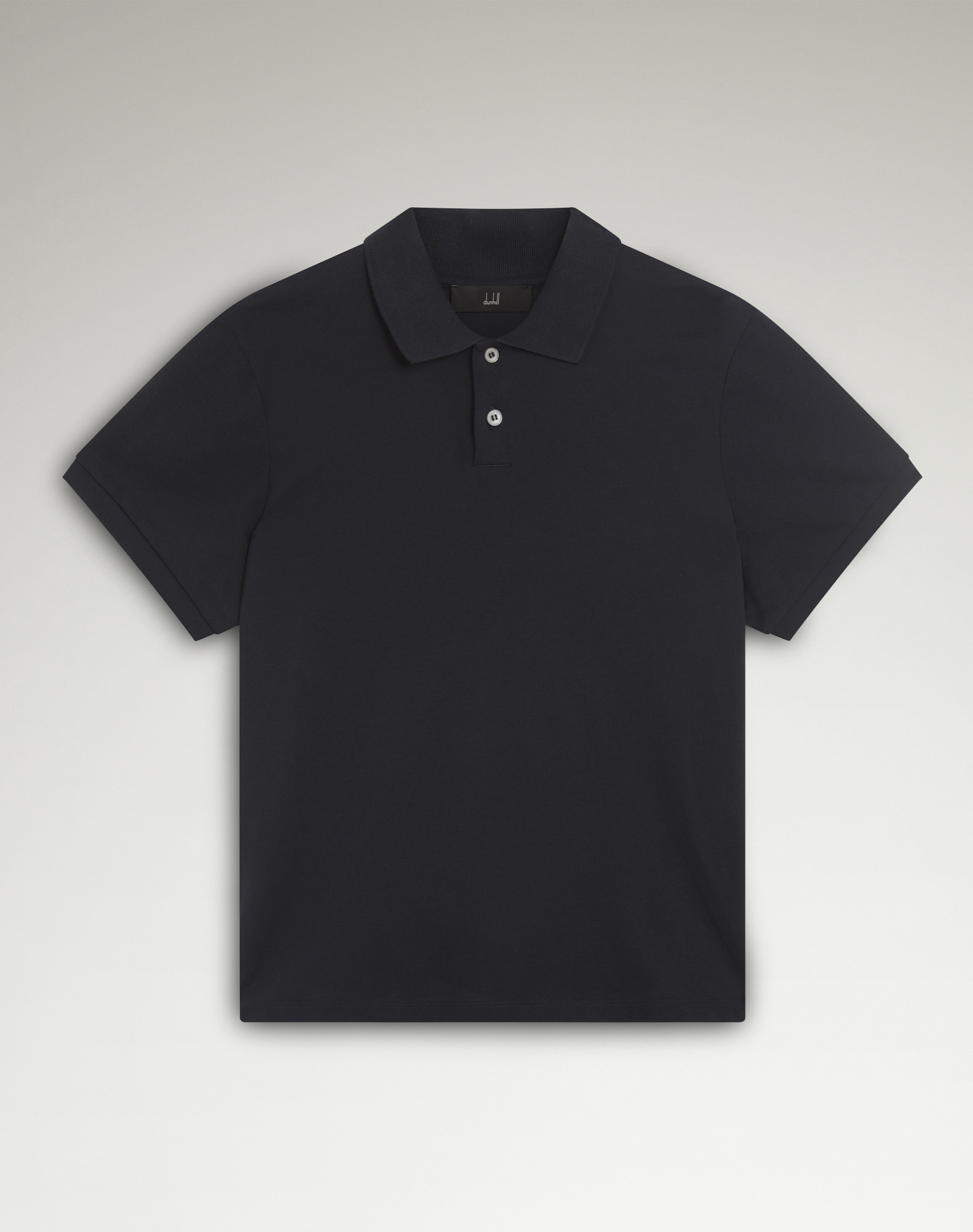 DUNHILL COTTON SILK PIQUE SHORT SLEEVE POLO