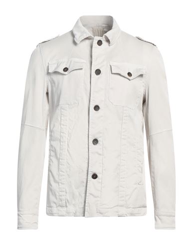 MESSAGERIE MESSAGERIE MAN SHIRT LIGHT GREY SIZE 38 LYOCELL, COTTON, ELASTANE 