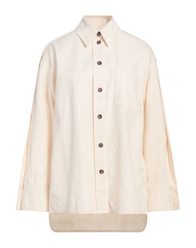 Victoria Beckham Woman Shirt Cream Size 8 Cotton In White