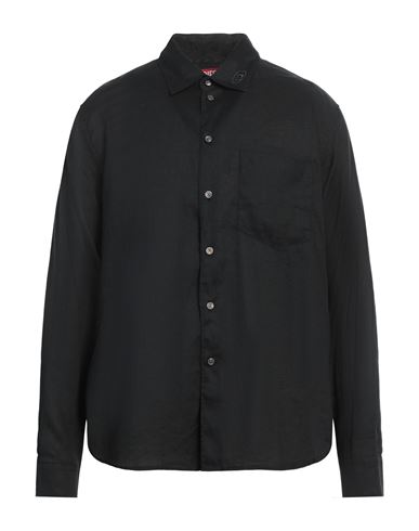 Shop Diesel Man Shirt Black Size 46 Linen