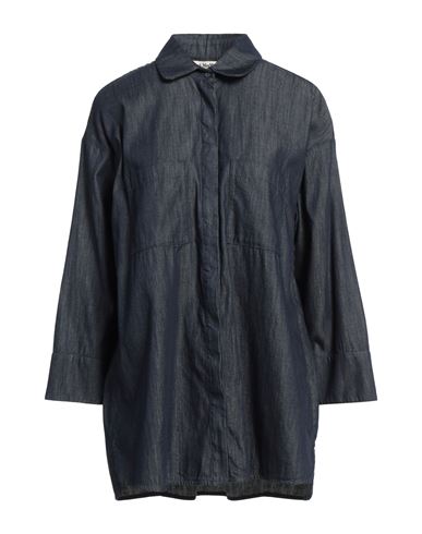 S Max Mara ' Woman Shirt Blue Size 8 Cotton In Blue