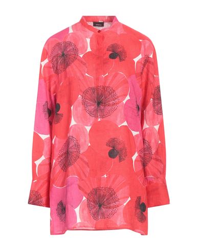 Akris Poppy Printed Tunic In Red