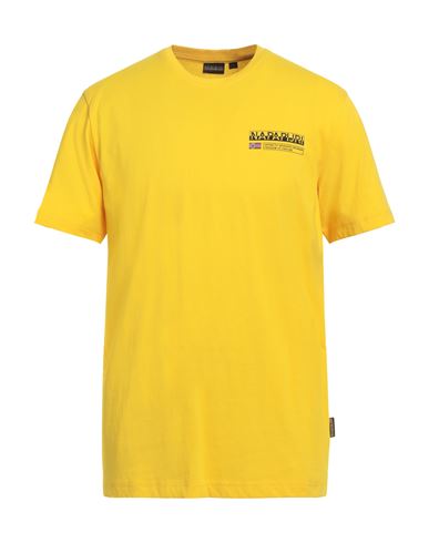 Napapijri Yellow Cotton T-shirt In Yellow
