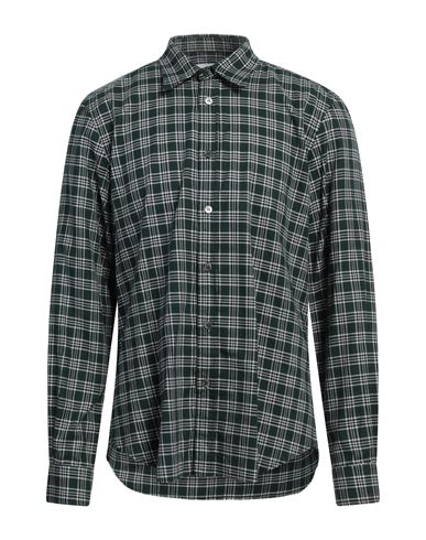 Department Five Department 5 Man Shirt Dark Green Size 16 Cotton In Green