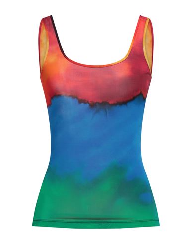 Rabanne Woman Tank Top Blue Size 6 Cupro, Elastane In Blue