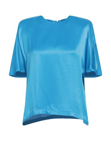 Rotate Birger Christensen Woman Top Azure Size 6 Viscose In Blue