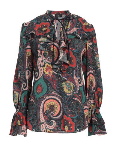 Etro Woman Top Brick Size 12 Silk, Viscose, Cotton In Red