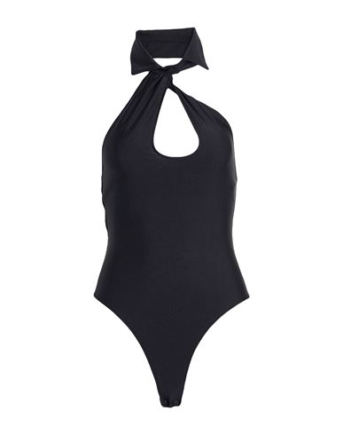 COPERNI COPERNI WOMAN BODYSUIT BLACK SIZE 8 POLYAMIDE, ELASTANE 