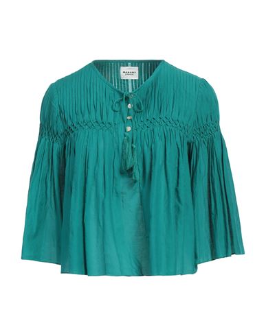 ISABEL MARANT ÉTOILE MARANT ÉTOILE WOMAN TOP EMERALD GREEN SIZE 8 COTTON, VISCOSE 