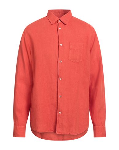 OFFICINE GENERALE OFFICINE GÉNÉRALE MAN SHIRT RUST SIZE L LINEN 