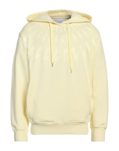 Neil Barrett Man Sweatshirt Yellow Size Xl Cotton, Elastane In Yellow