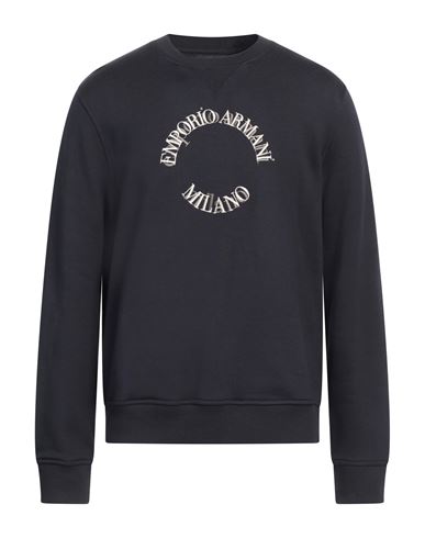 Emporio Armani Man Sweatshirt Midnight Blue Size M Modal, Cotton, Elastane In Blue
