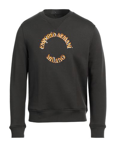 Emporio Armani Man Sweatshirt Dark Green Size L Modal, Cotton, Elastane In Green