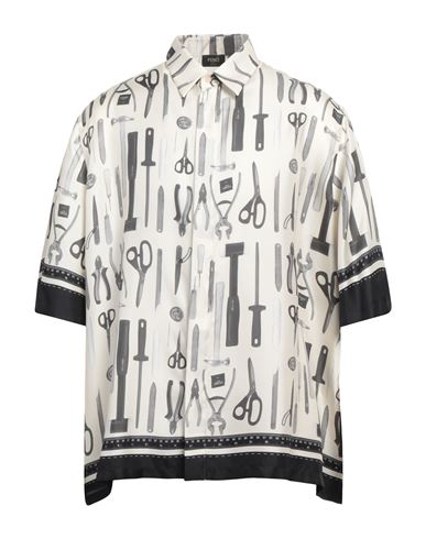 Fendi Multicolor Tools Print Shirt In White