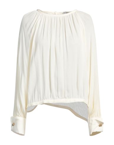 Max Mara Woman Top Cream Size 4 Silk In White