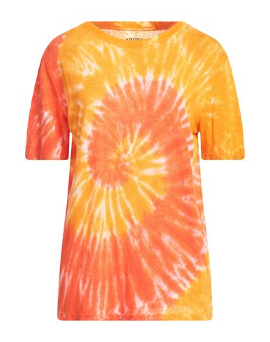 Kujten Woman T-shirt Orange Size 3 Linen In Orange