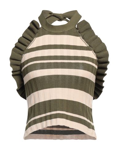 VICOLO VICOLO WOMAN TOP MILITARY GREEN SIZE ONESIZE VISCOSE, POLYESTER 