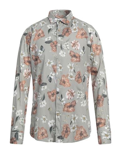 Mastricamiciai Man Shirt Sage Green Size 17 Cotton In Sage Green