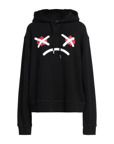 Dsquared2 Graphic-print Cotton Hoodie In Black