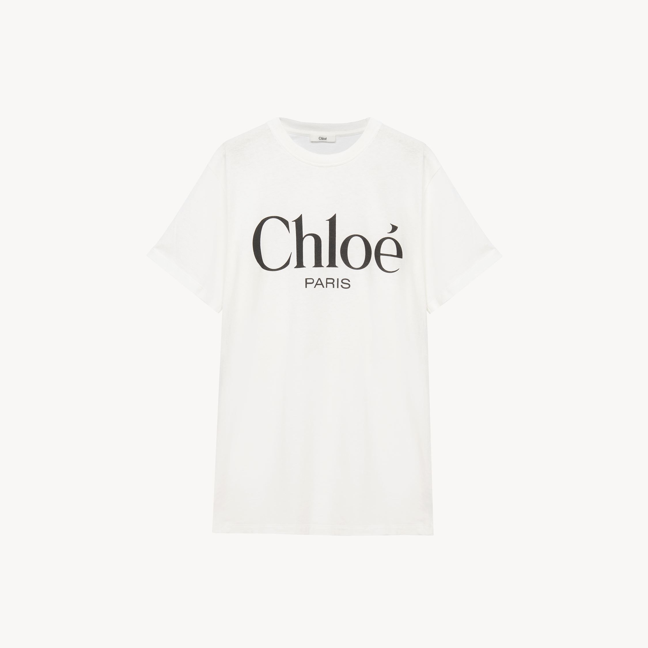 Chloé T-shirt À Logo Oversize En Jersey De Coton Femme Blanc Taille M 100% Coton In White