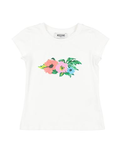 Moschino Teen Toddler Girl T-shirt White Size 6 Cotton, Elastane In White