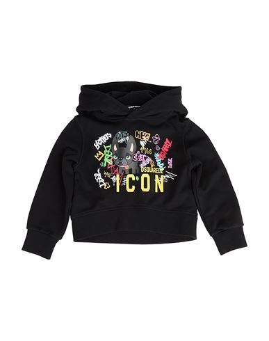 Dsquared2 Toddler Girl Sweatshirt Black Size 6 Cotton In Black