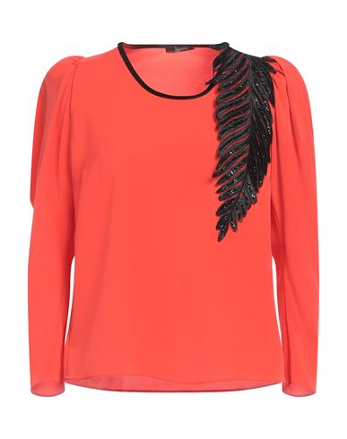 Hanita Woman Top Tomato Red Size S Polyester In Tomato Red